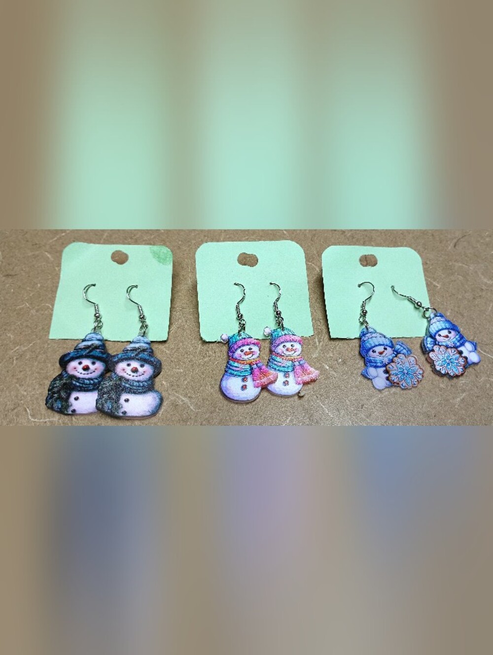 Festive Snowman Dangle Earrings
